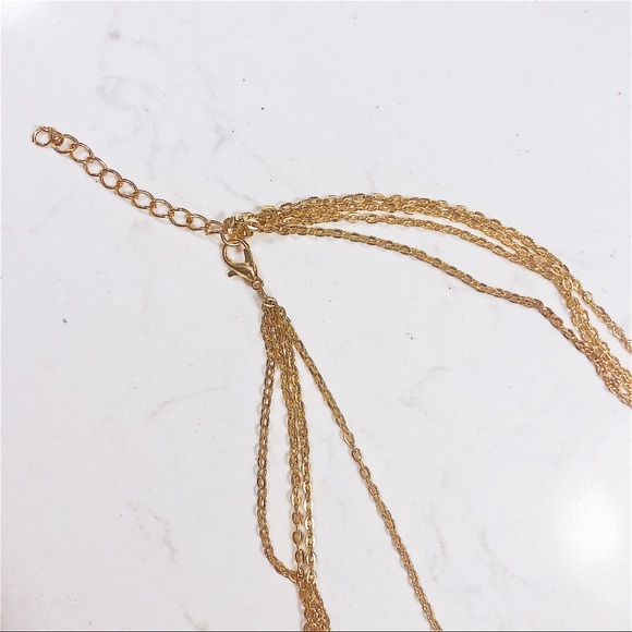 💜Chic Four Layers Gold Pendant Chocker Necklace - Picture 4 of 4